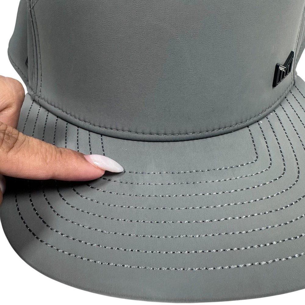 Melin Trenches Infinite Thermal Classic Snapback Hat Gray Flat Bill Water Resist - Picture 6 of 12